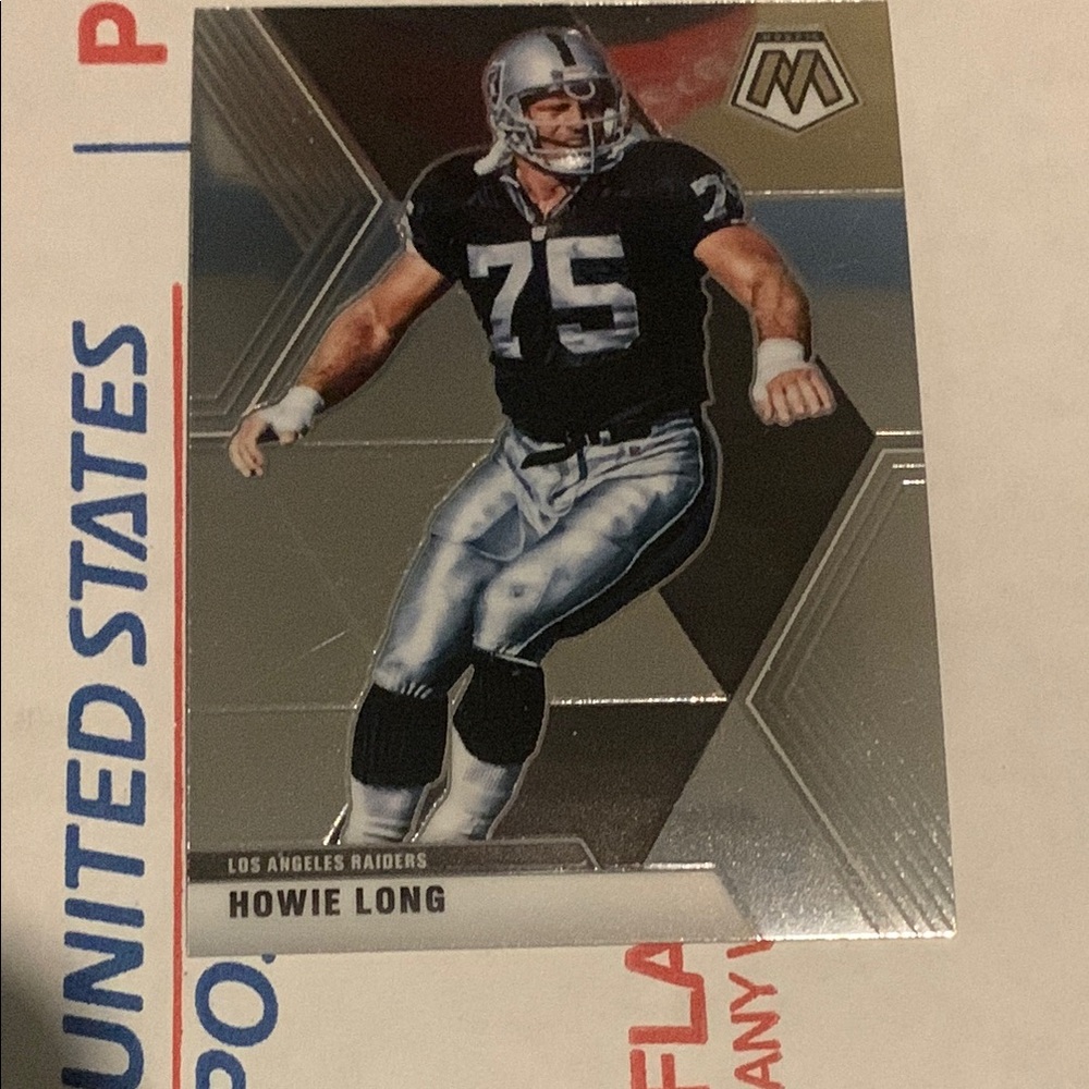 Howie Long Los Angeles Raiders Mosaic Trading Card